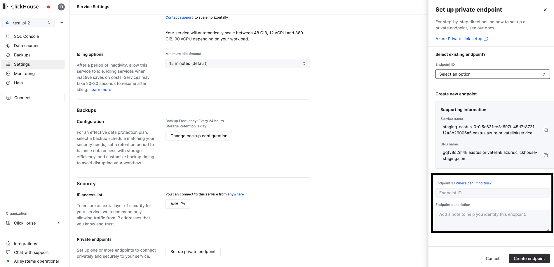 Filtro de endpoints privados