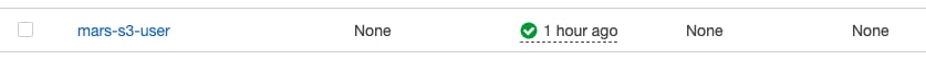 Finding the newly created IAM user in the users list
