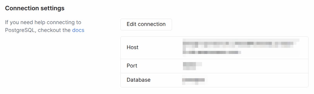 Paramètres de connexion -> Modifier la connexion