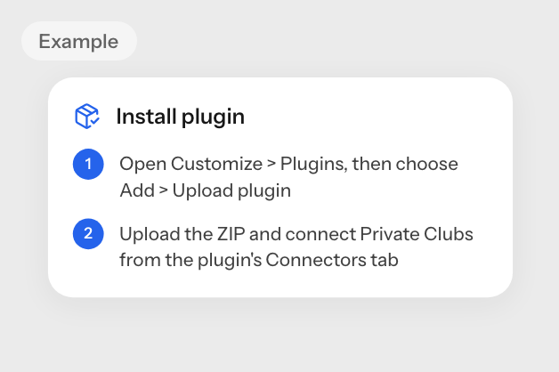 Step 2 on the setup page: add it to your AI app
