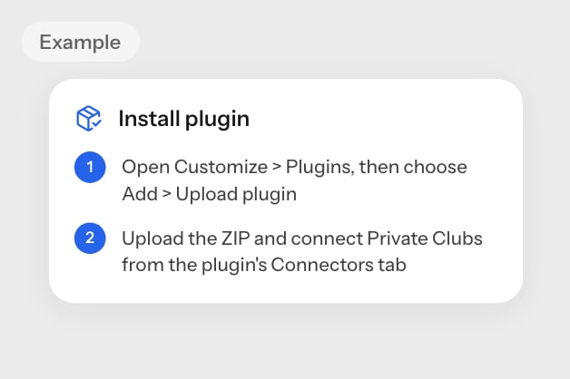 Step 2 on the setup page: add it to your AI app