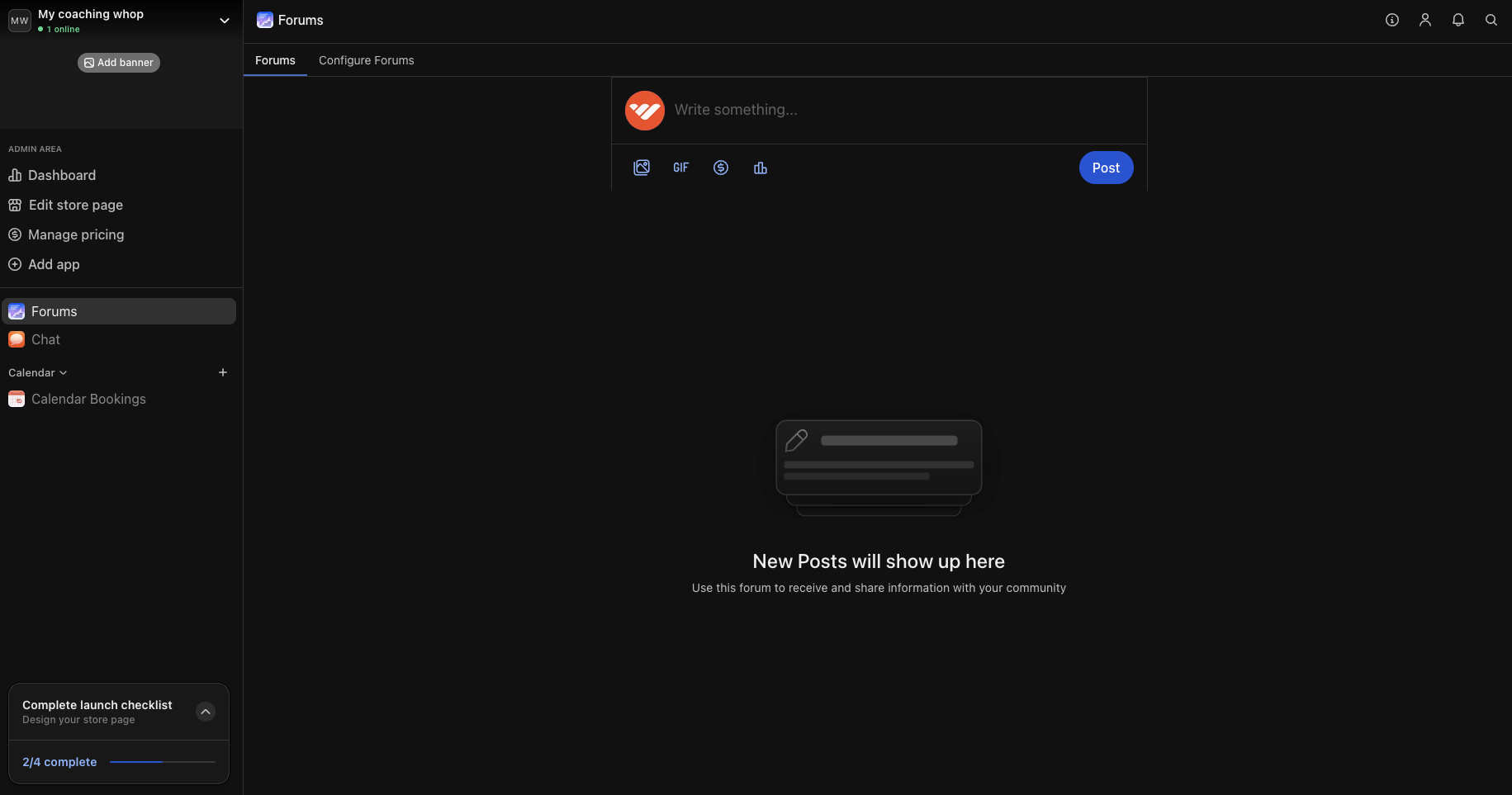 Add Forums app