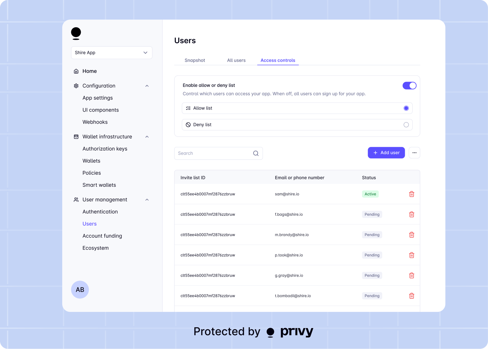 Privy Api Allowlist - Privy Docs