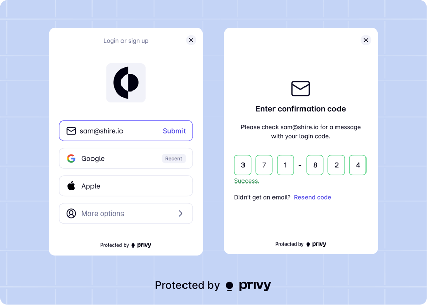 Privy Api Login UI components