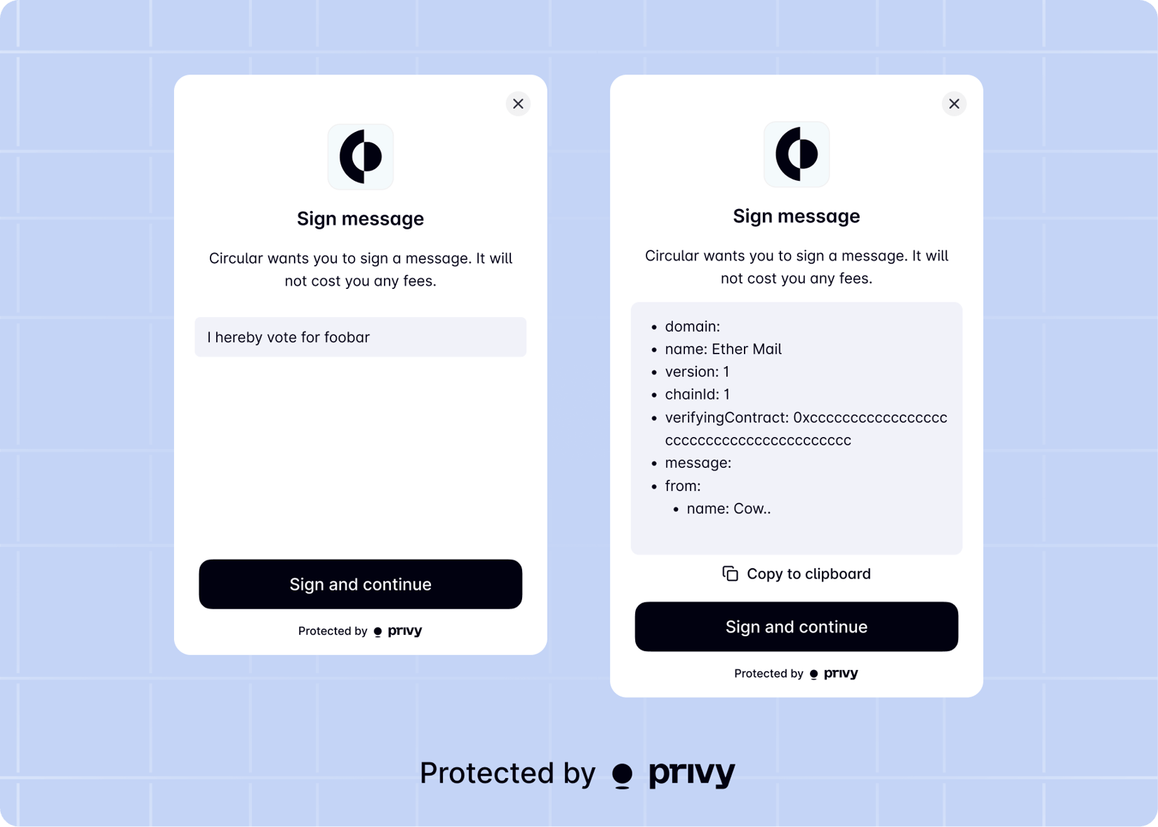 Web Components Signing Component Gui UI components - Privy Docs