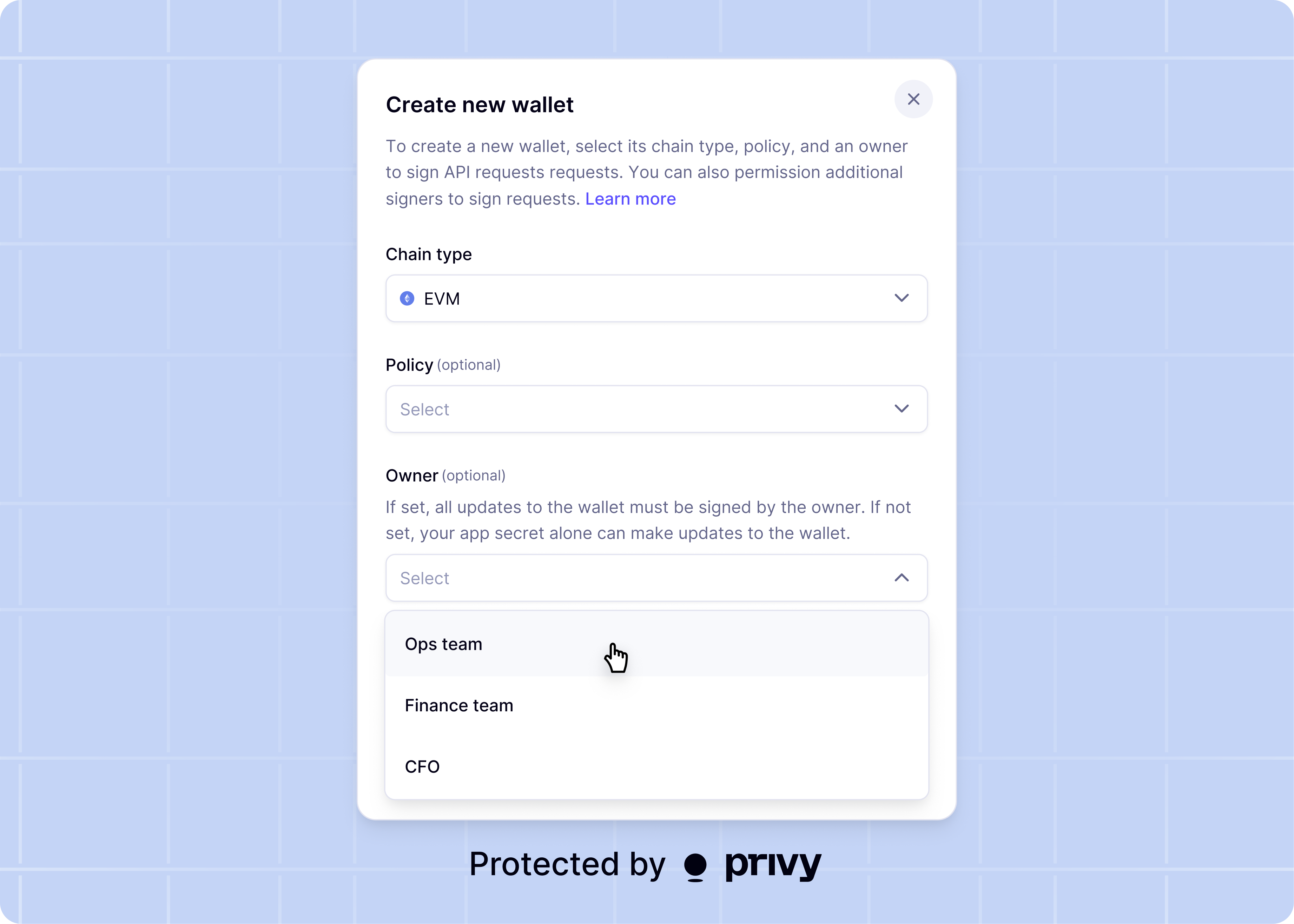 Create a key quorum - Privy Docs