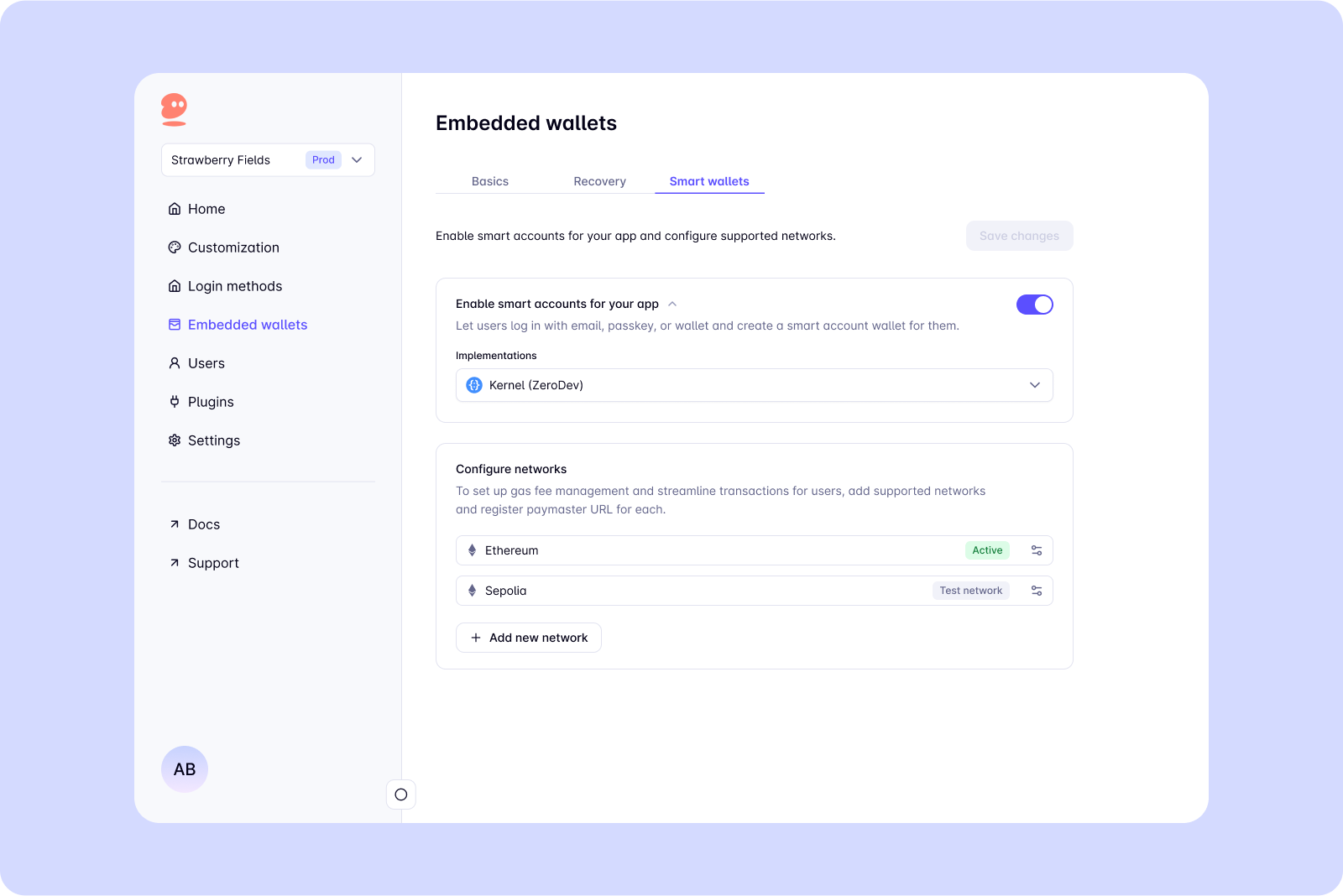 Sample enable smart wallets