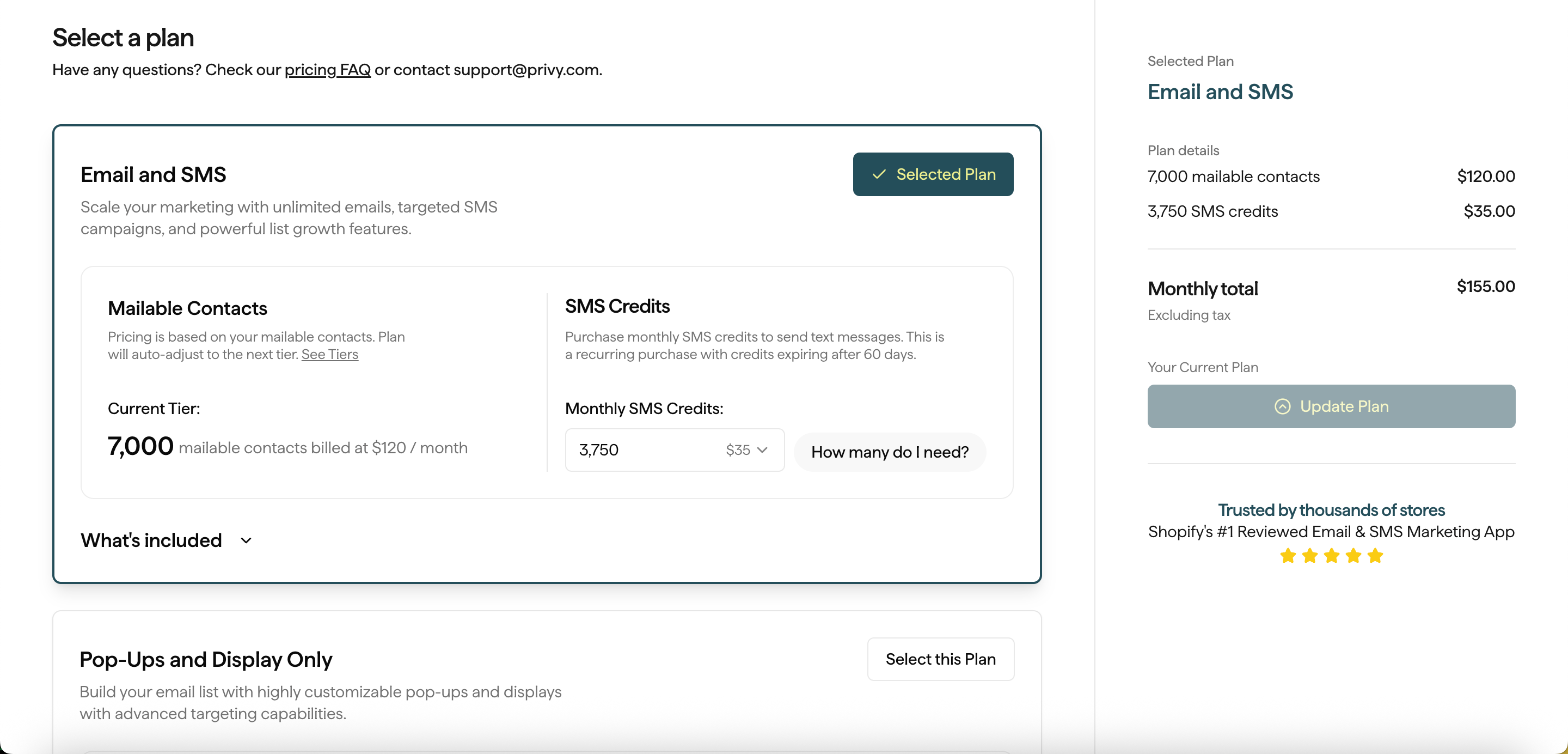 Manage Your Plan - Privy Knowledge Base