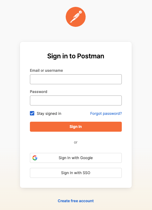 Login Postman