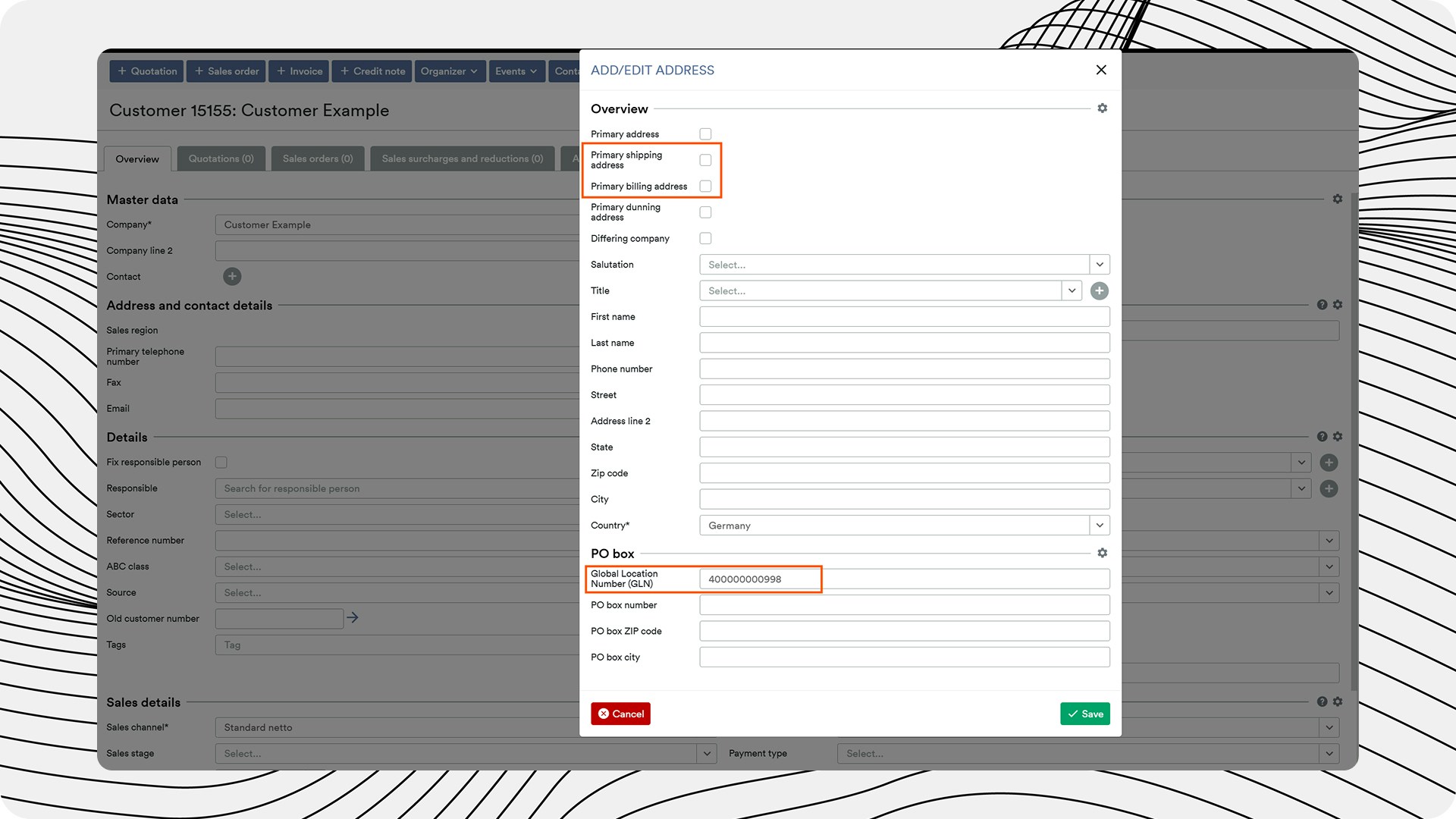 Masterdata Customer GL Nandaddress Jp