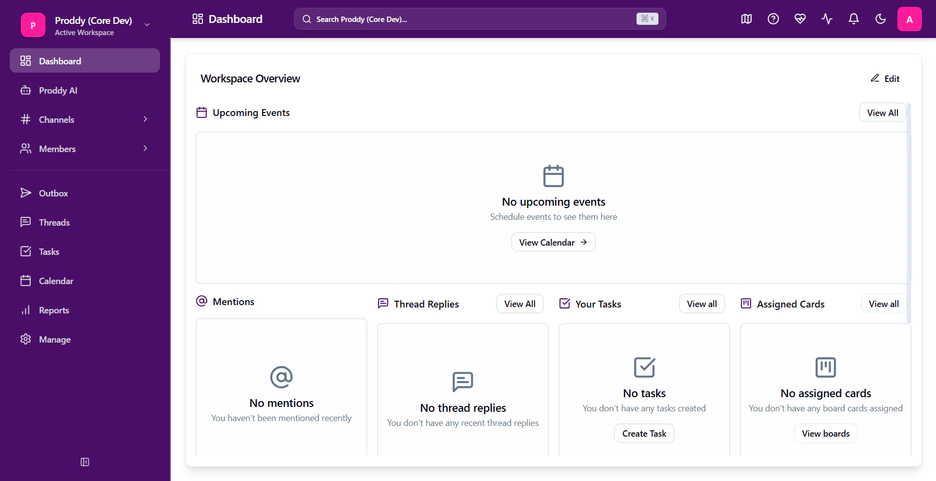 Profile section in Account Settings
