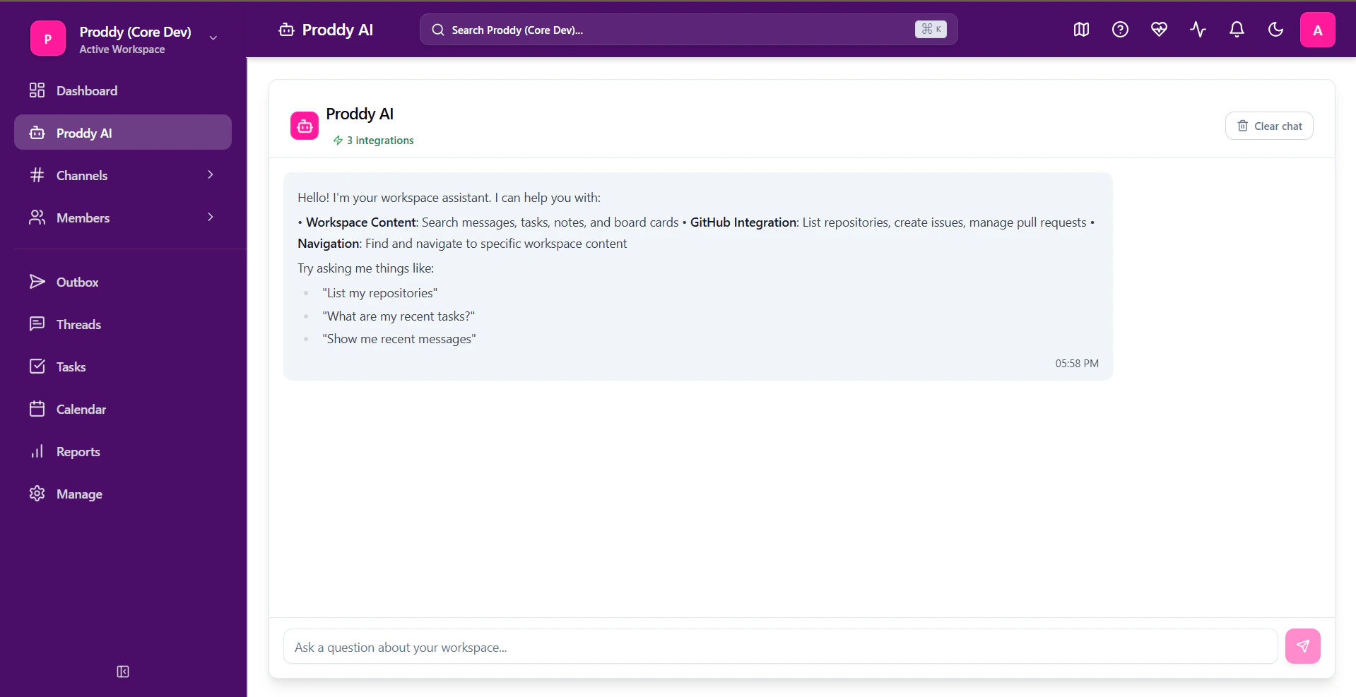 Profile section in Account Settings