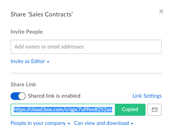 Creating Shared Links