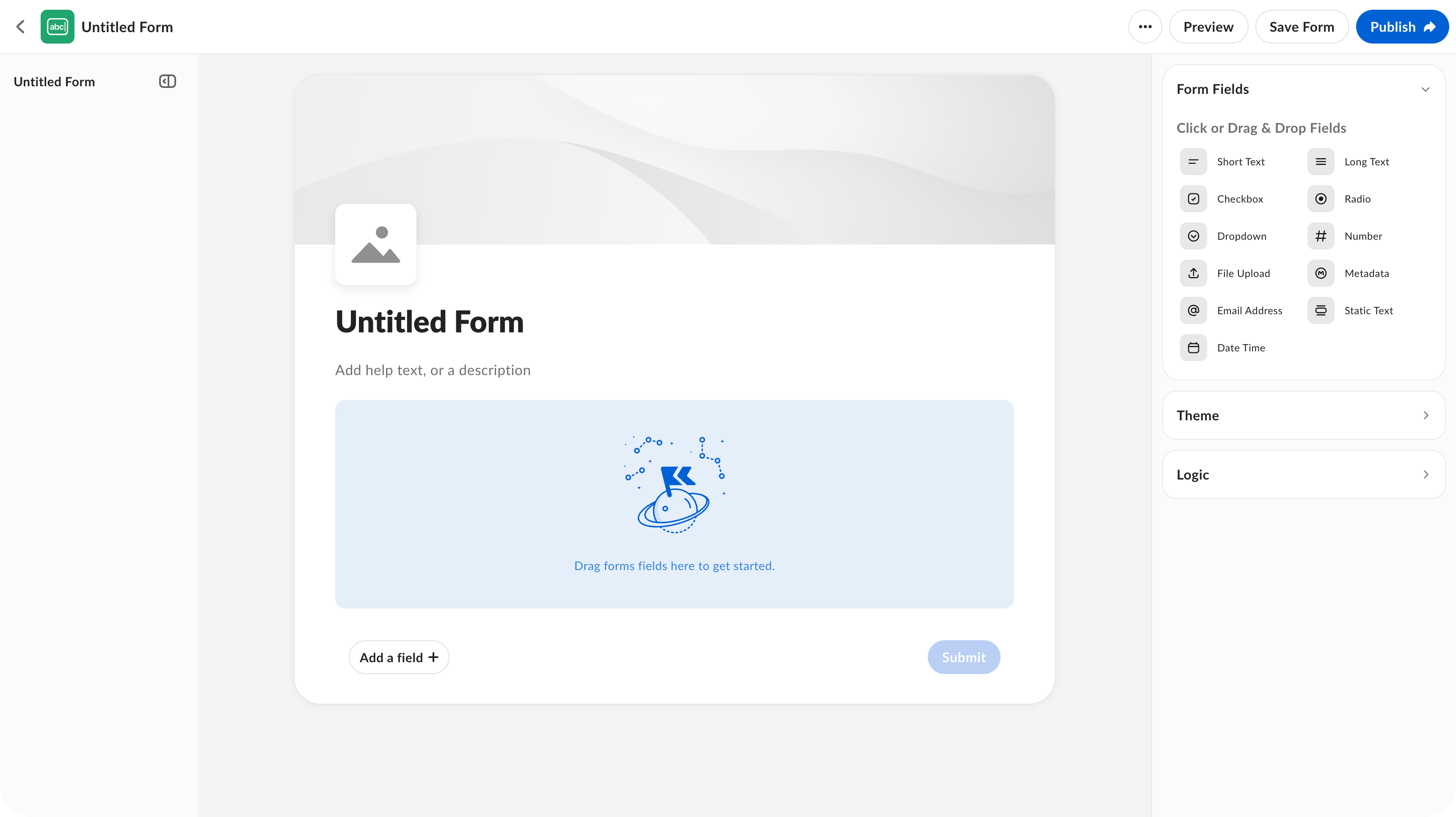 Creating a Form