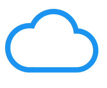 Blue cloud outline icon indicating a Windows Box Drive item available online only.