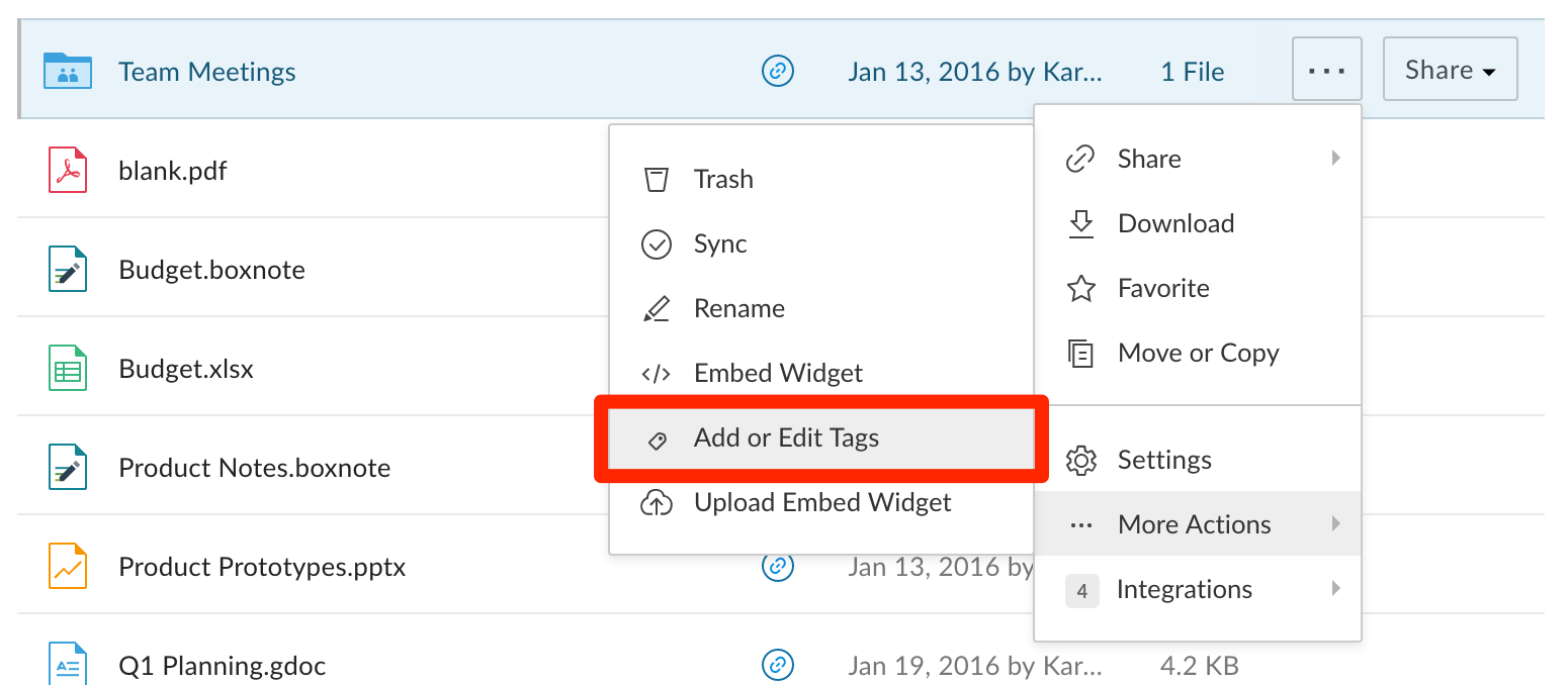 Using Tags