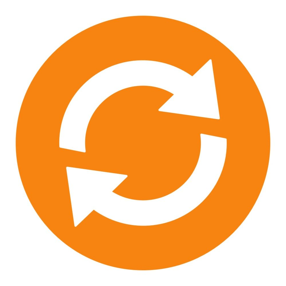 Orange sync arrows icon indicating a Mac Box Drive item being saved to Box.