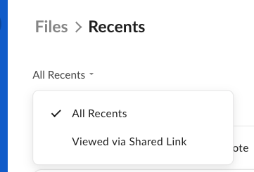 Using Recents