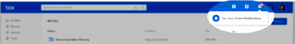 Using the Box Notification Center