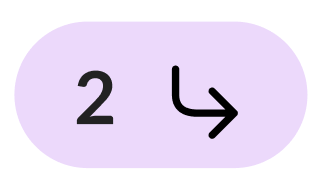 Purple badge with number 2 and a right-turn arrow indicating a mapping step.