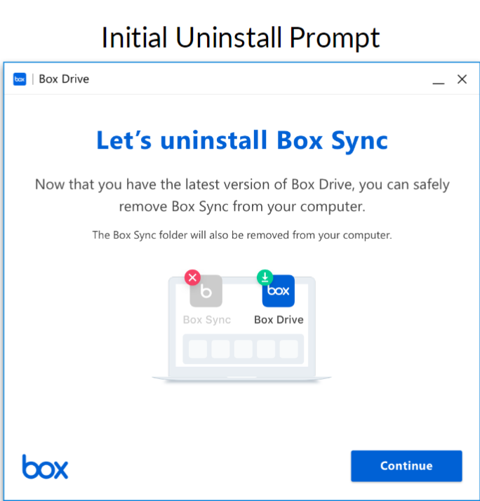 Uninstalling Box Sync Using Box Drive