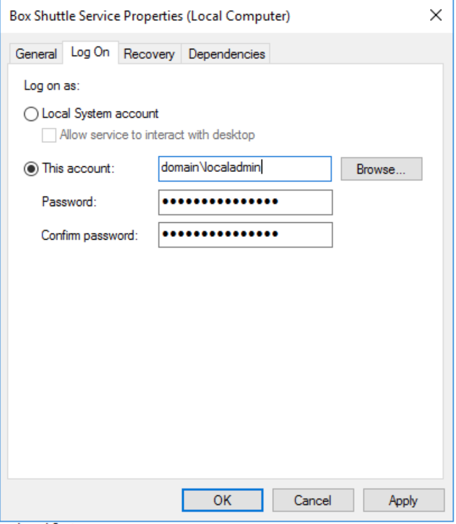 Box Shuttle Windowsエージェント