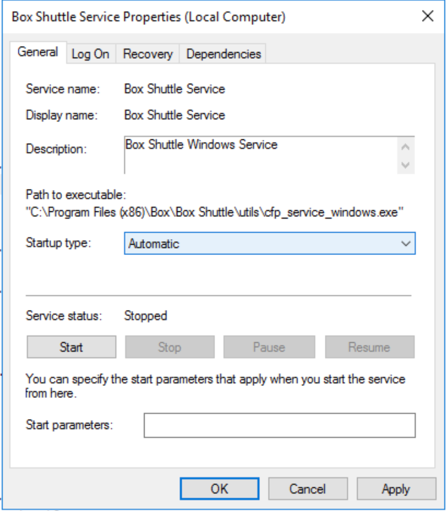 Box Shuttle Windowsエージェント