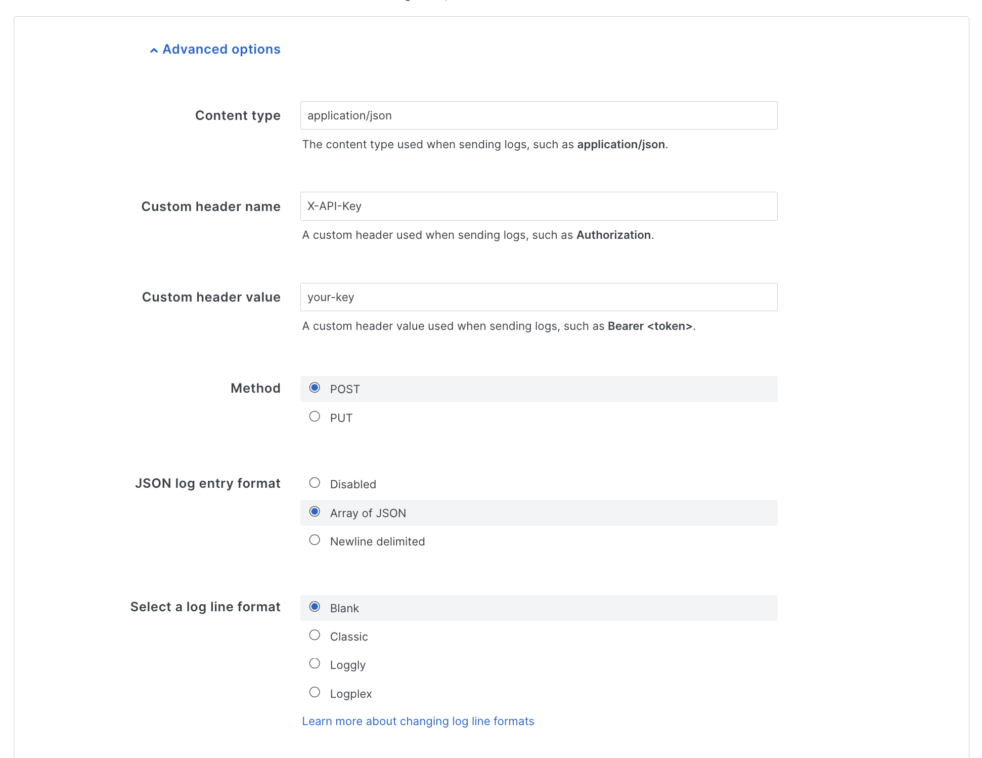 Advanced Options