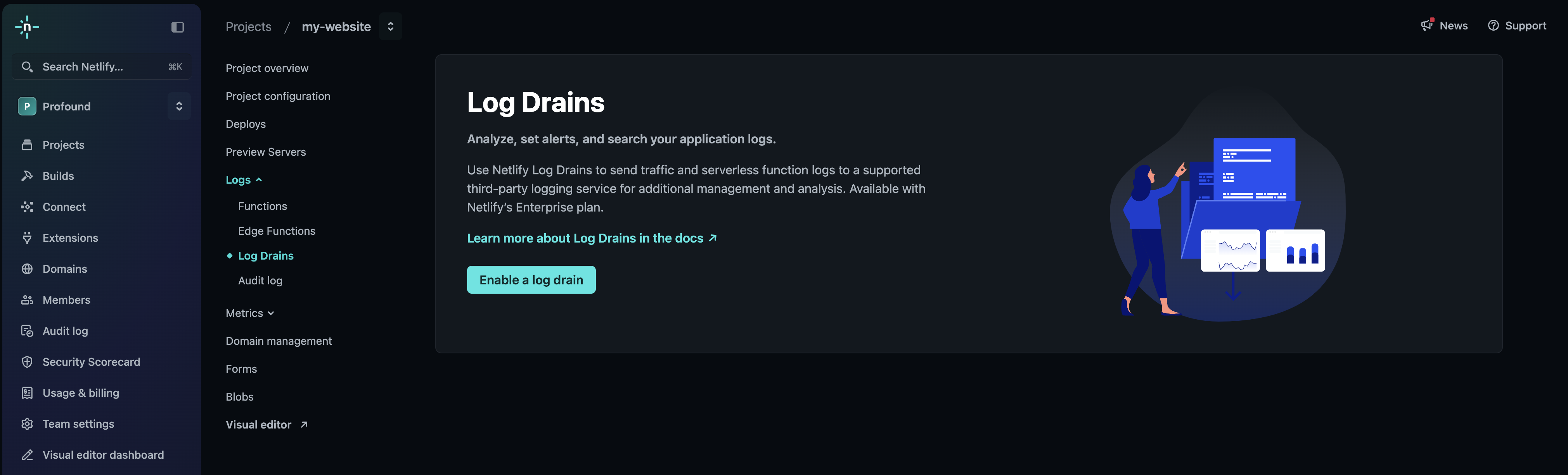 Log Drains