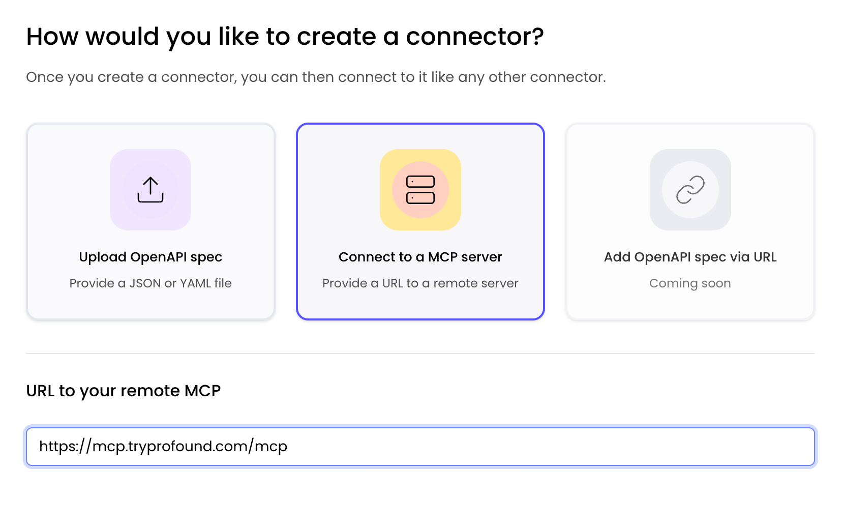 WRITER AI Studio connector type selection screenshot