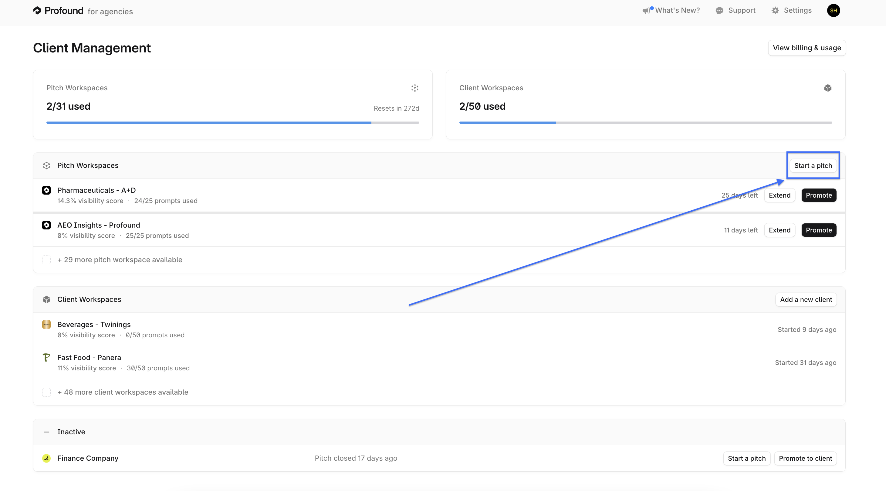 Manage Your Agency's Brands - Profound