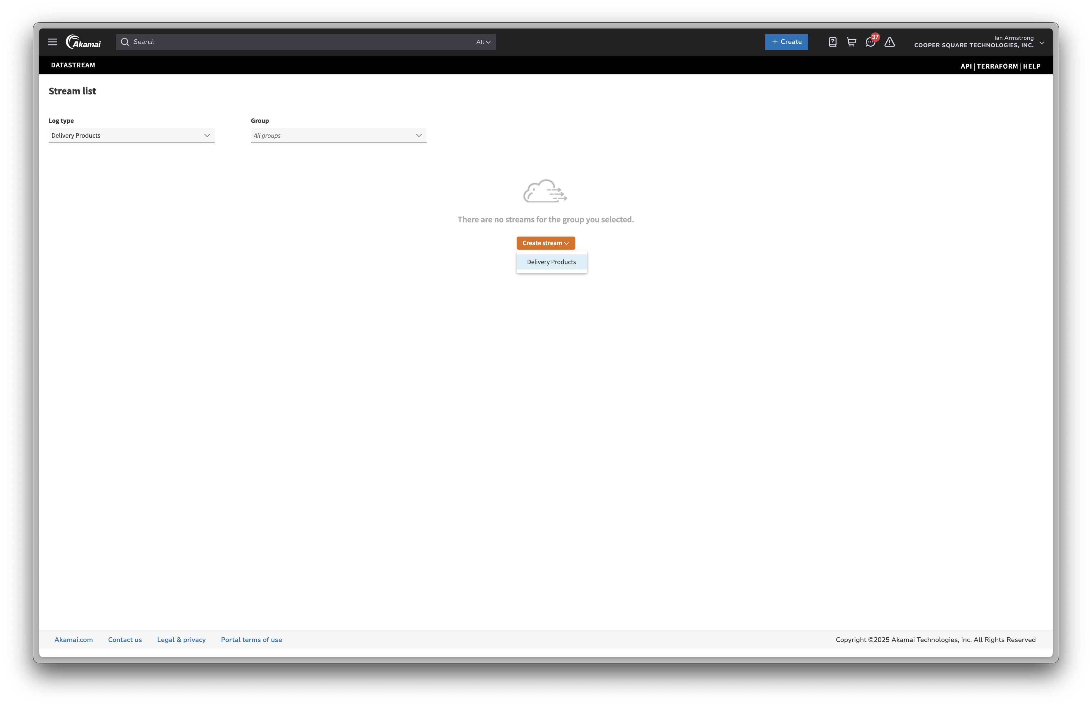 DataStream create stream Navigation
