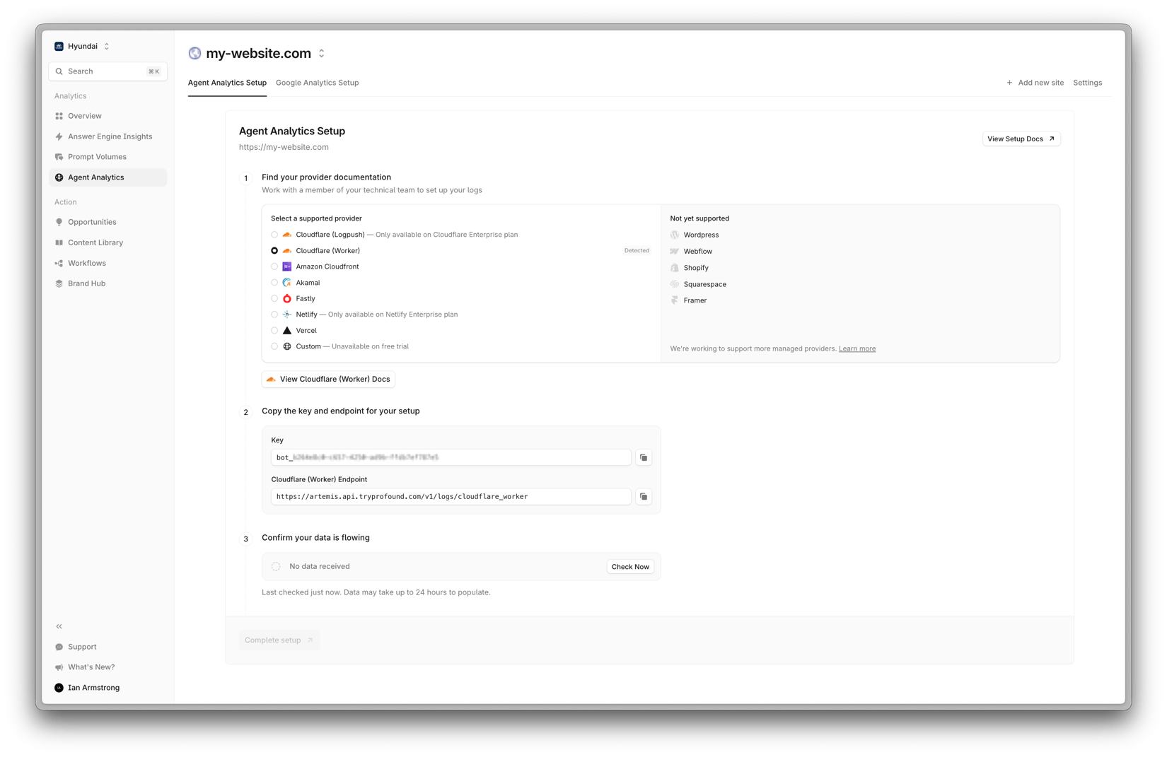 Profound Analytics Cloudflare Integration (Worker) - Profound
