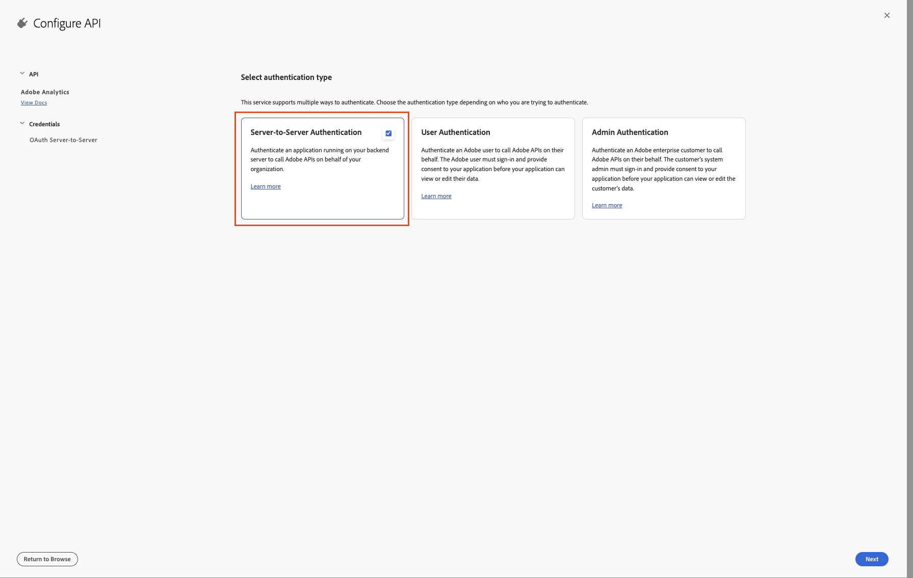 Server-to-Server Authentication