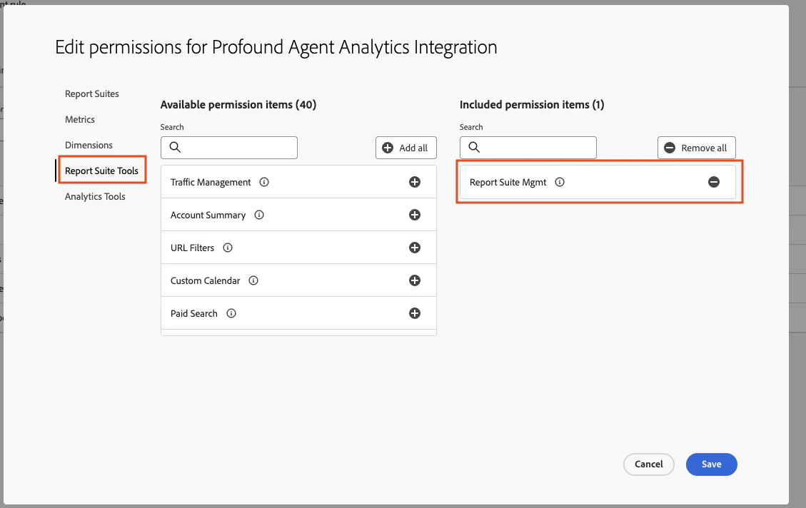 Report Suite Tools