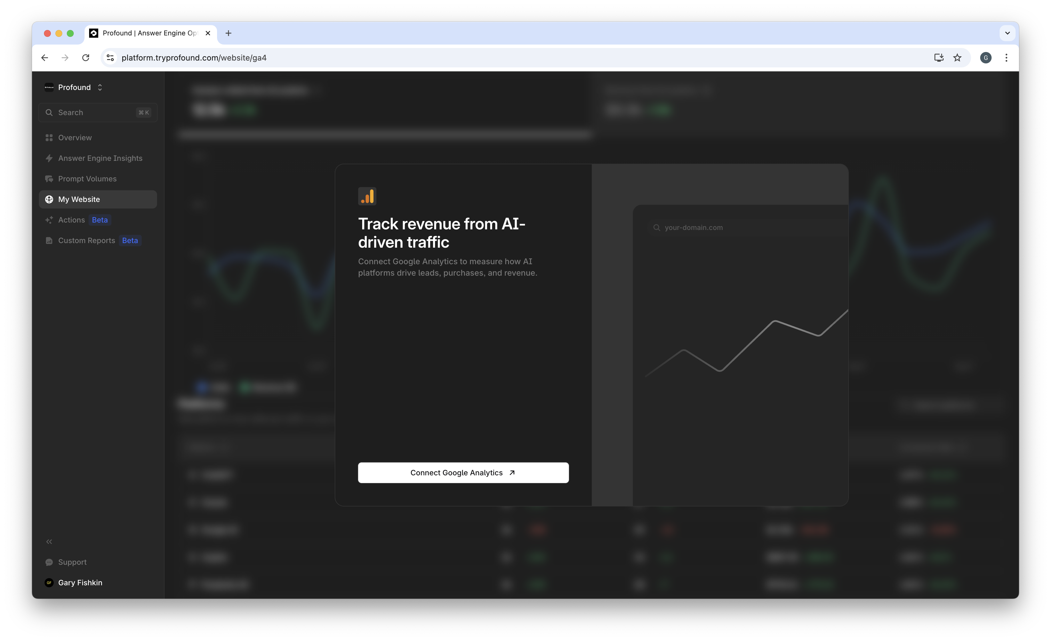 Google Analytics Tab