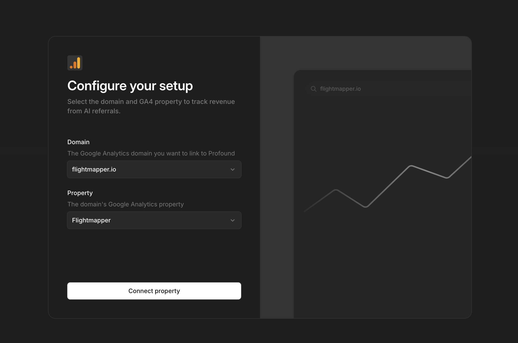 Select Website and Property