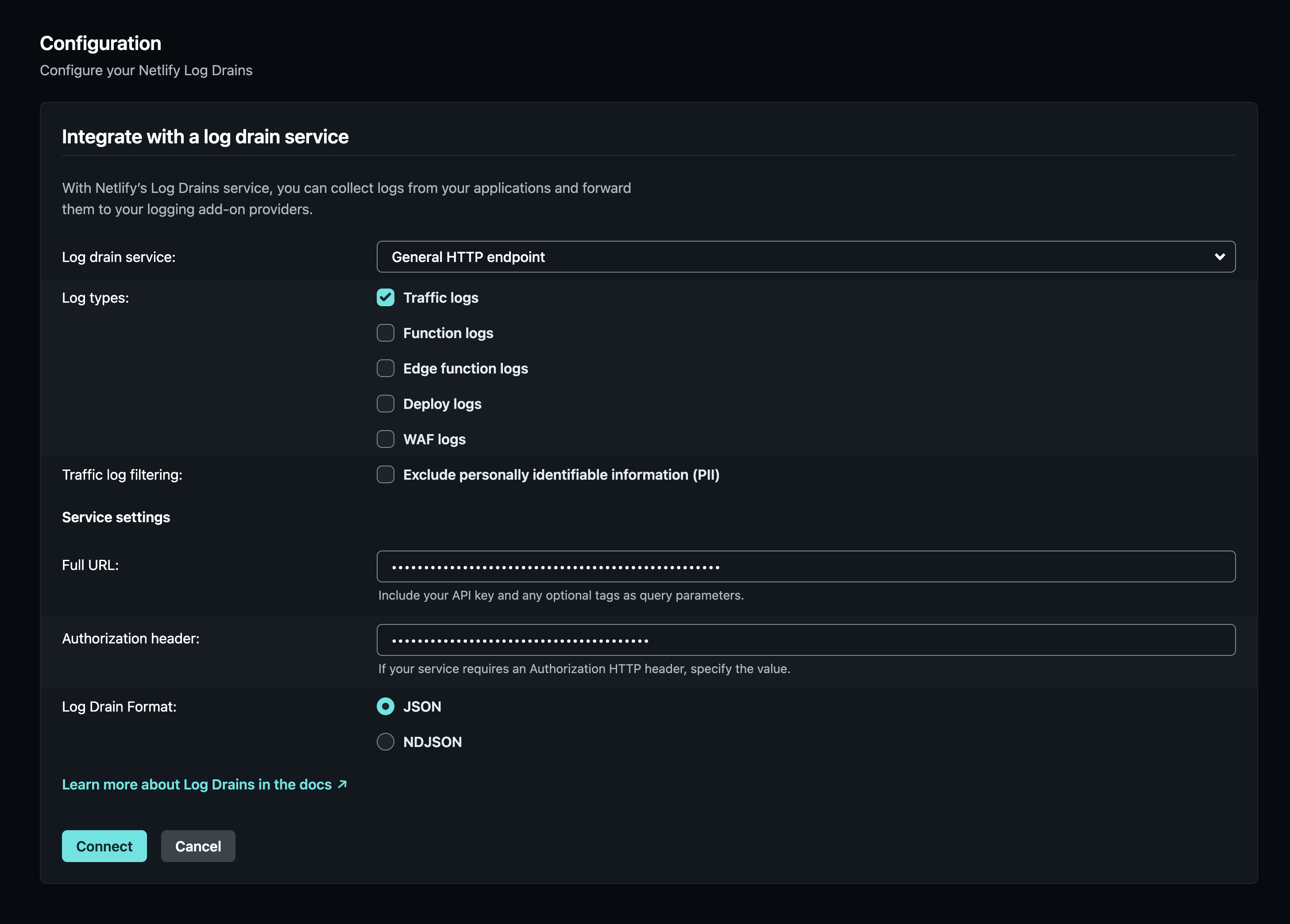 Configure Http Endpoint