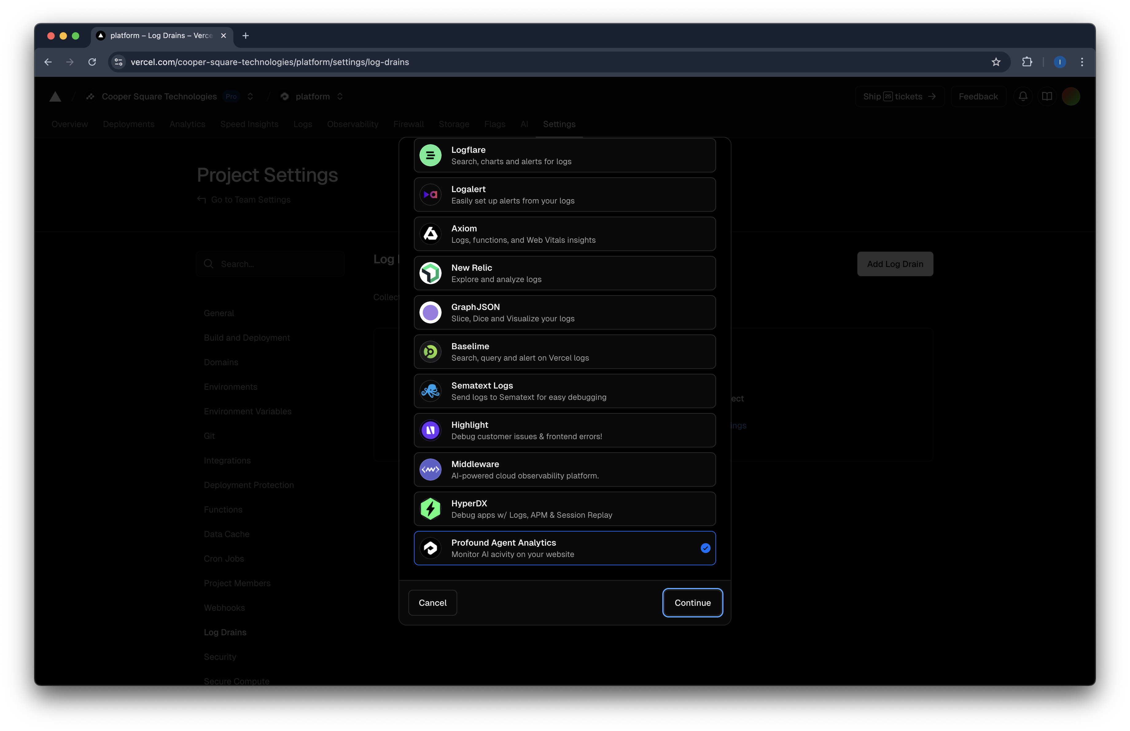 Profound AA Integration