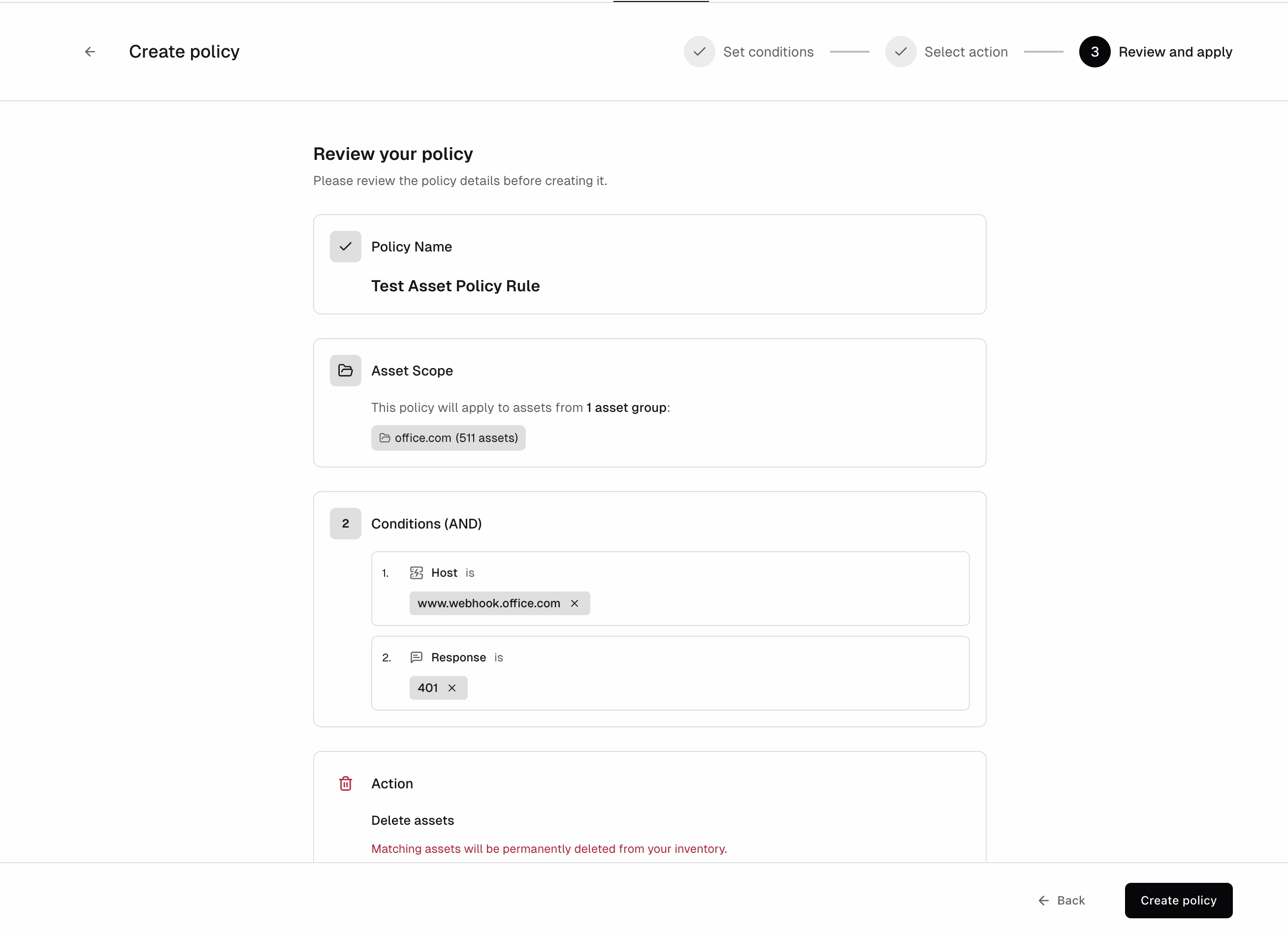 Review and apply policy