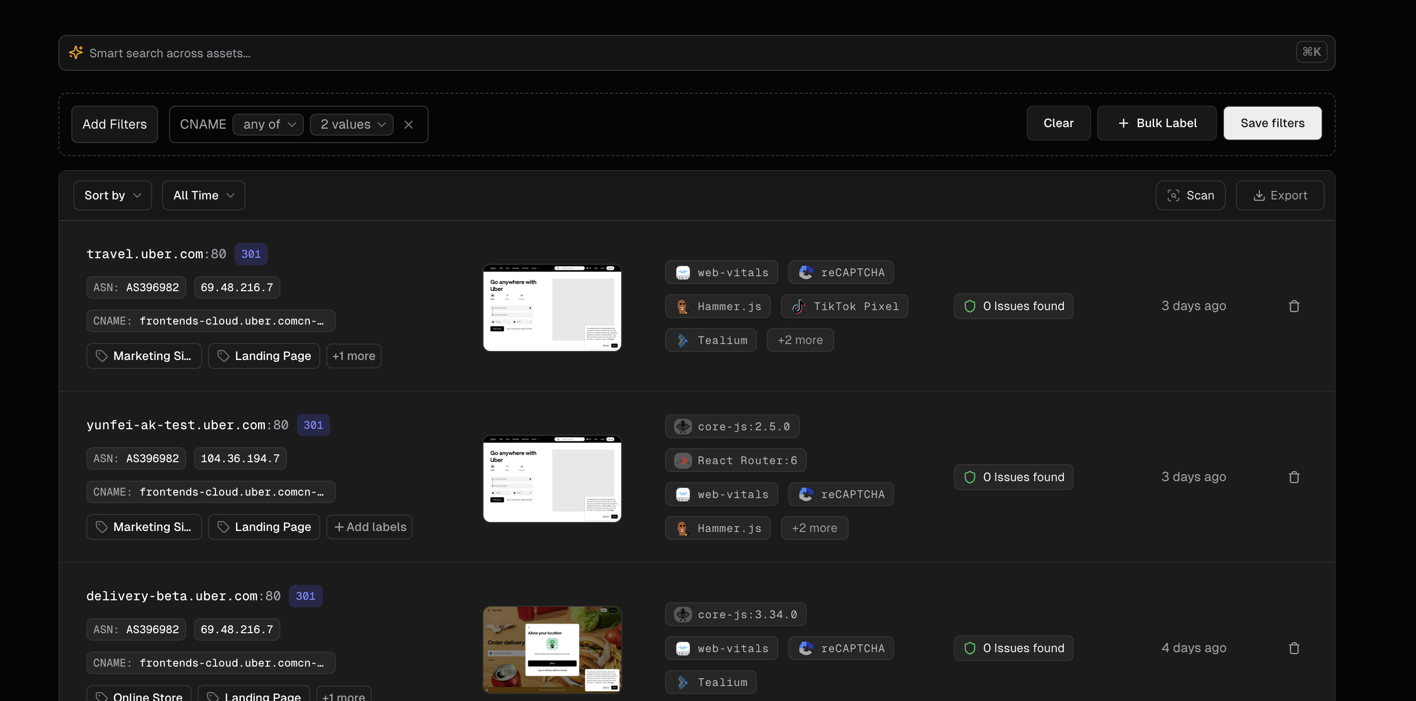 Creating a dynamic asset group