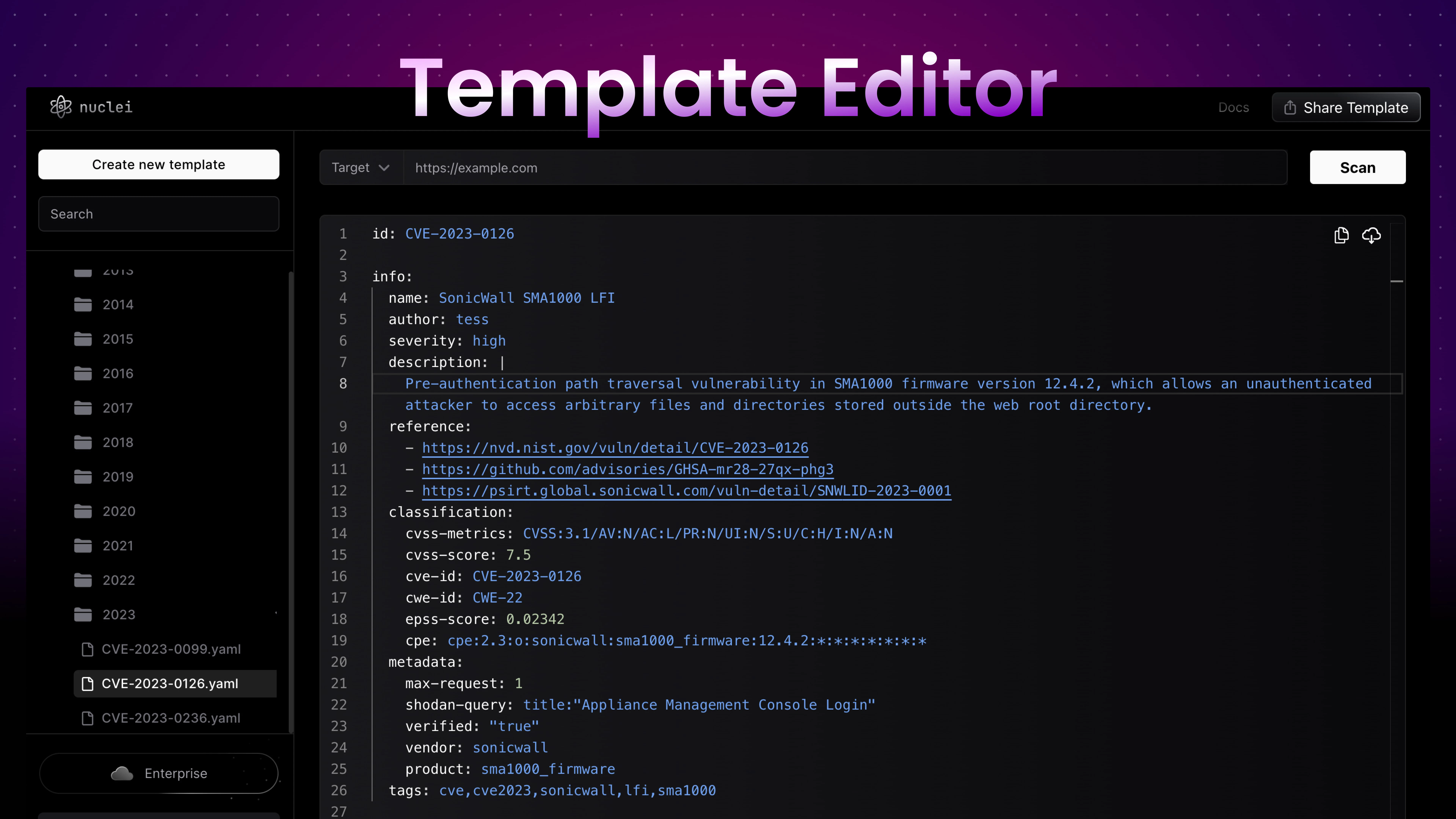 Templates Editor