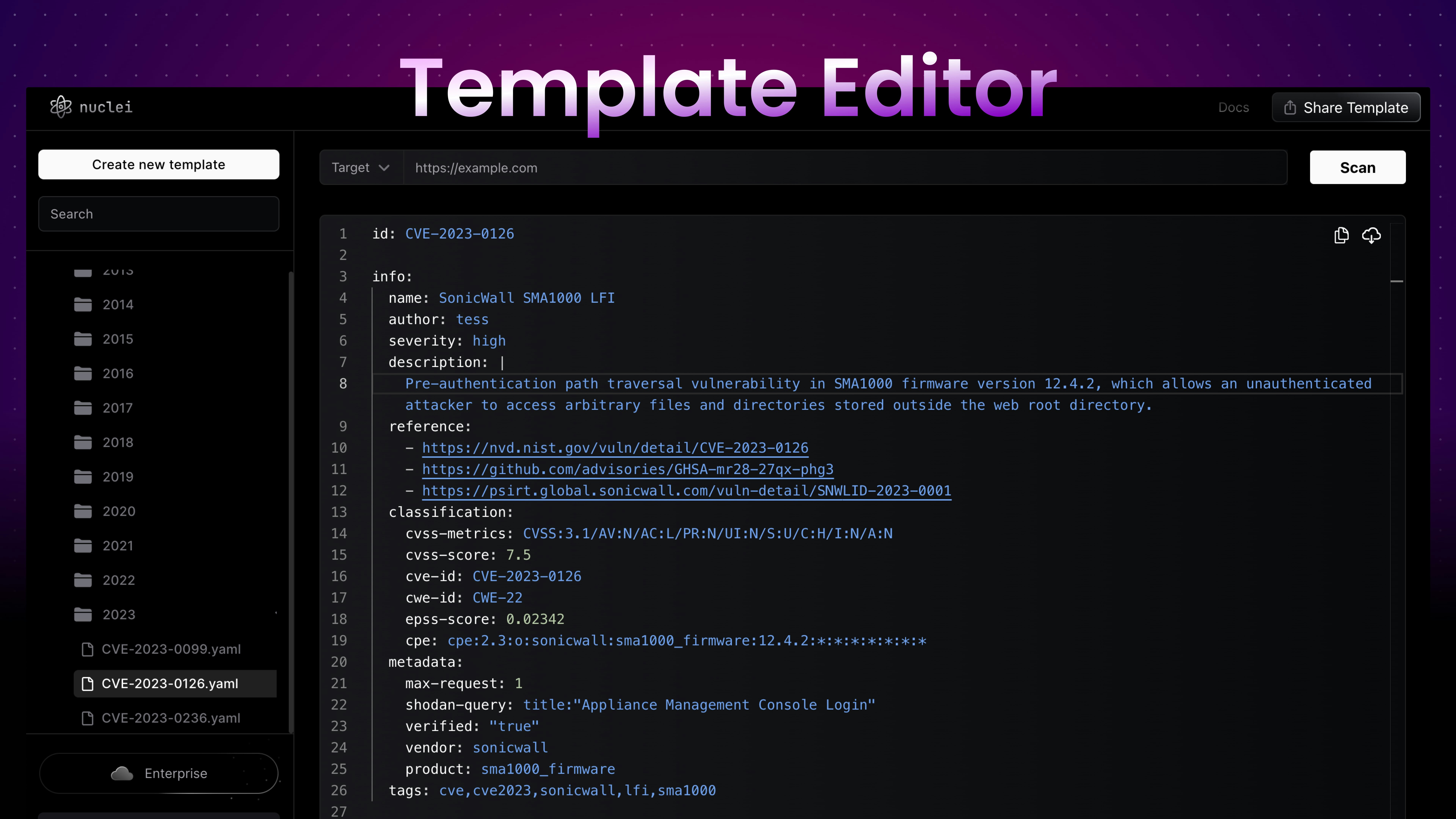 Templates Editor