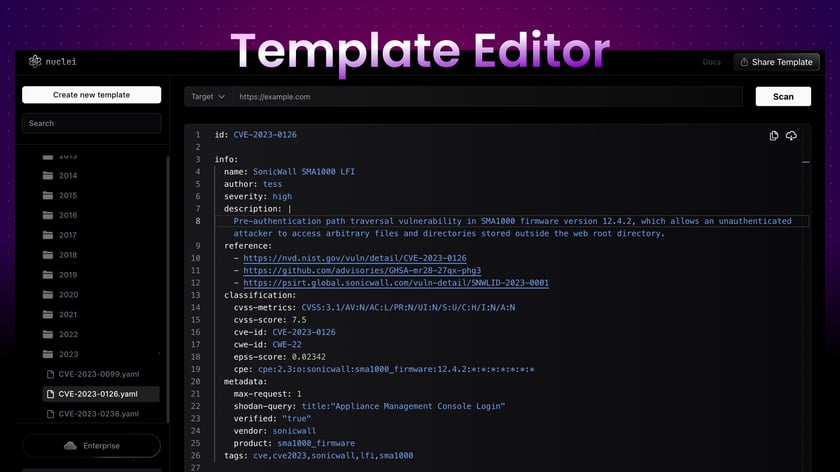 Linux Template Editor Template Editor Overview - ProjectDiscovery Documentation