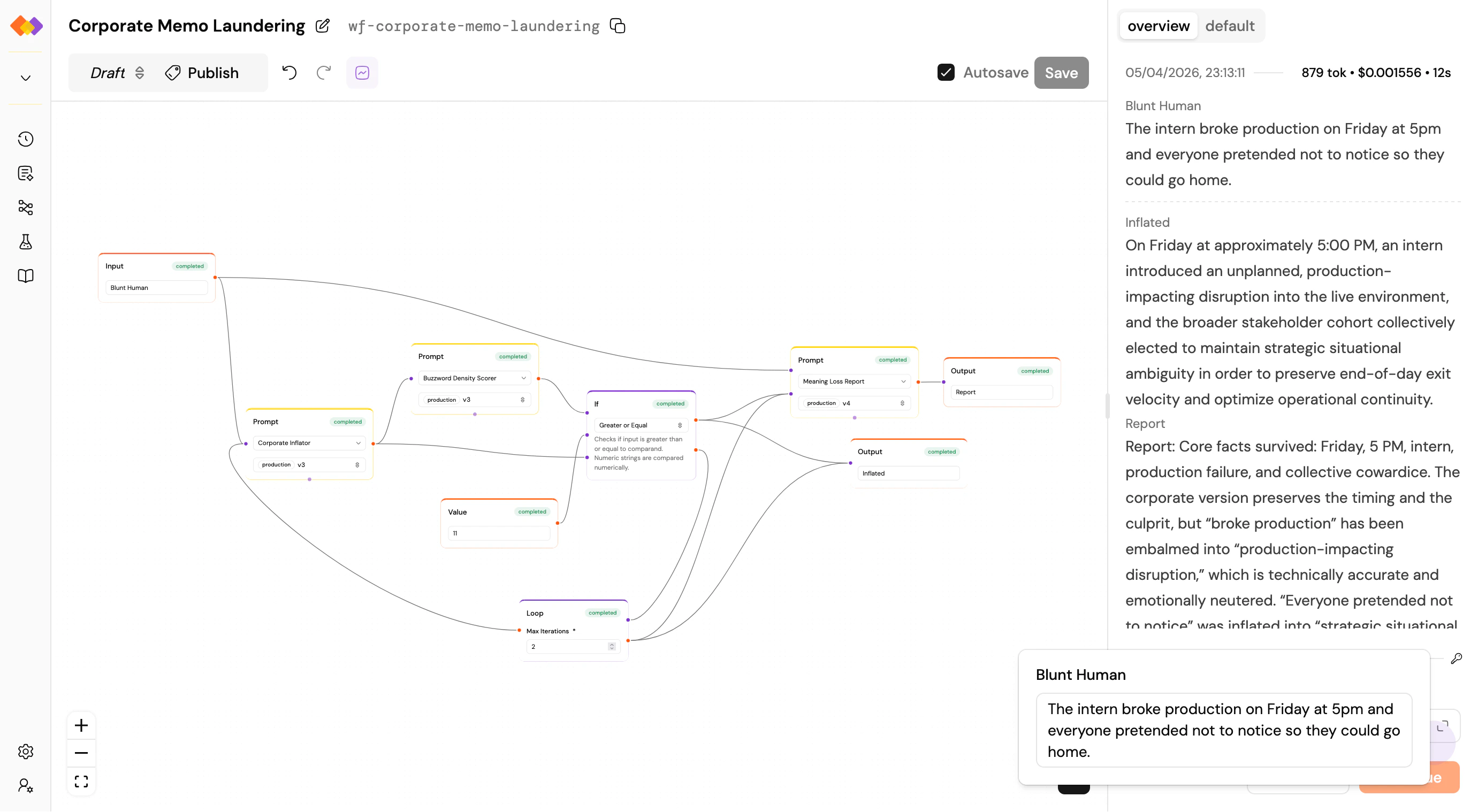 Workflow canvas