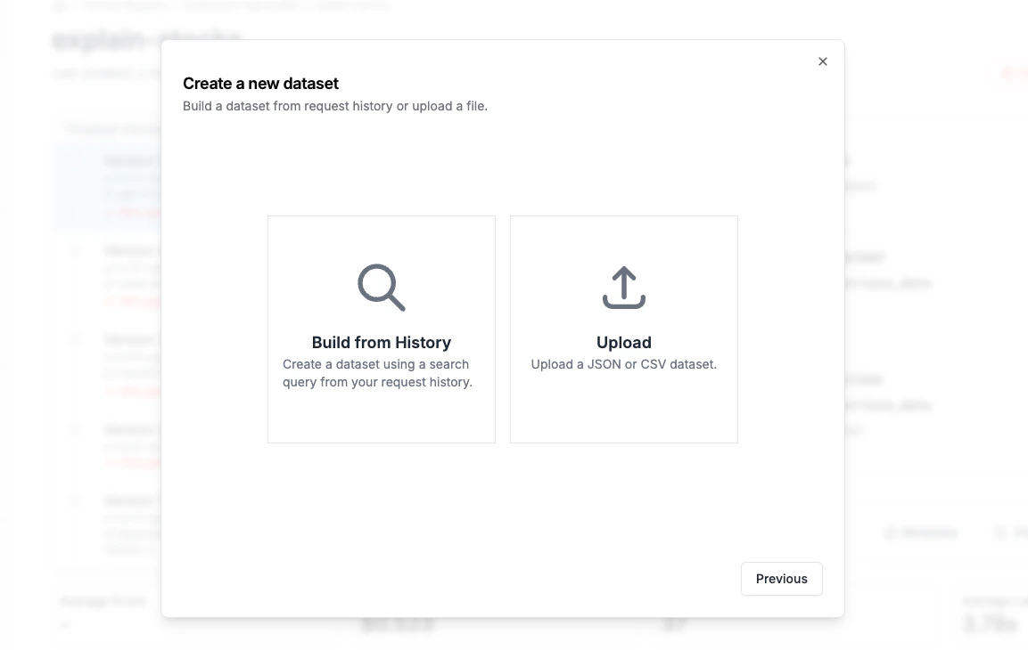 Create a New Dataset
