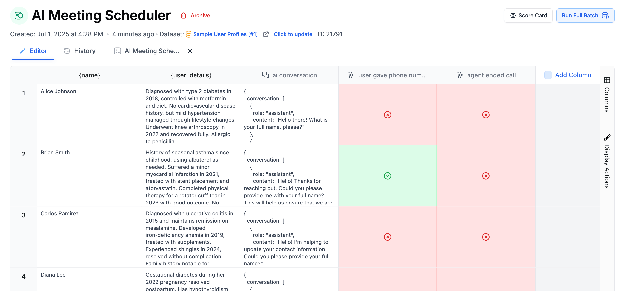Evaluation pipeline
