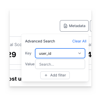 Analytics Page Metadata Filter Screenshot