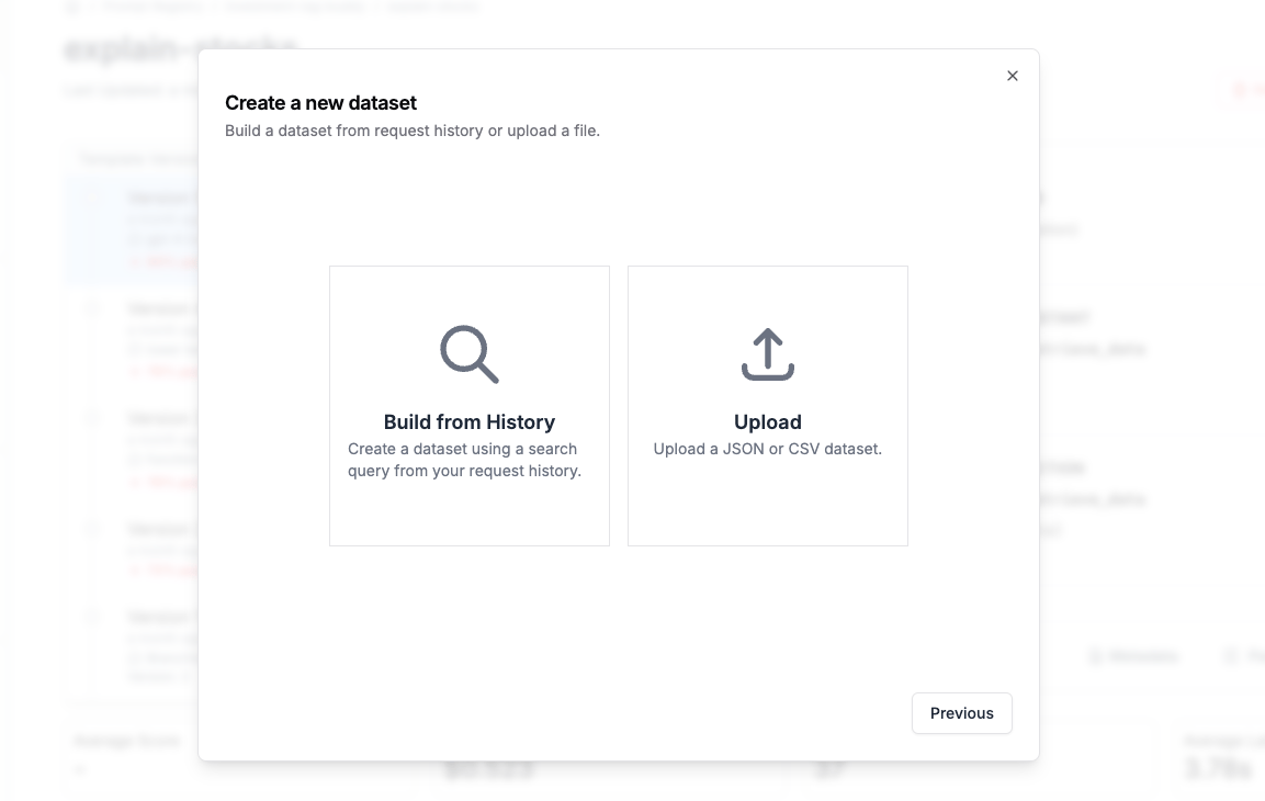 Create a New Dataset