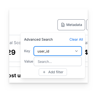 Analytics Page Metadata Filter Screenshot